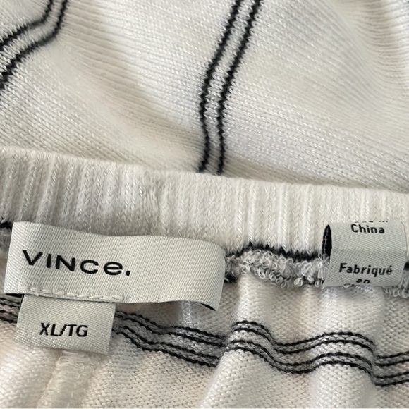 Vince Stripe 2 pc Set Sweater Knit Summer Shorts / Top black and white XL - Picture 14 of 14